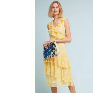 Anthropologie dRA Sunny days ruffled dress